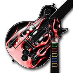 WraptorSkinz Metal Flames Red Skin by TM fits Nintendo Wii Guitar Hero III (3) Les Paul Controller (