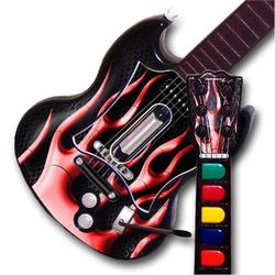 WraptorSkinz Metal Flames Red TM Skin fits All PS2 SG Guitars Controllers (GUITAR NOT INCLUDED)s