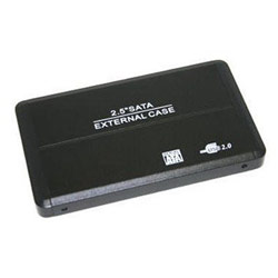 MICROPAC TECHNOLOGIES MicroPac EC-UST25 2.5 USB 2.0 to SATA (Serial ATA) Hard Drive Enclosure - Aluminum Black