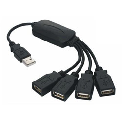 MICROPAC TECHNOLOGIES MicroPac USB-CBBH USB 2.0 4-Port Self Powered Mini Hub Quadropus