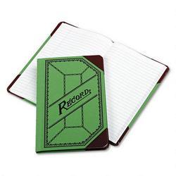Esselte Pendaflex Corp. Mini Account Book, Green/Red Canvas Cover, Record Rule 9 1/2 x 6, 208 Pages