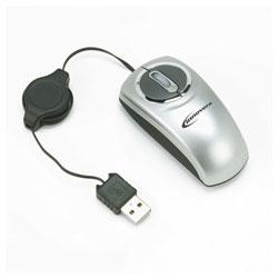 INNOVERA Mini Wired Optical Mouse with USB Cable, Silver/Black