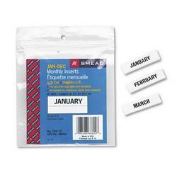 Smead Manufacturing Co. Monthly Inserts for Hanging File Folder Tabs, January - December