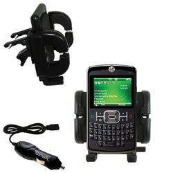 Gomadic Motorola MOTO Q 9c Auto Vent Holder with Car Charger - Uses TipExchange