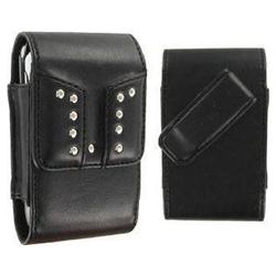 Wireless Emporium, Inc. Motorola RAZR VE20 Studded Premium Vertical Leather Pouch