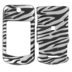 Wireless Emporium, Inc. Motorola W755 Silver Zebra Snap-On Protector Case Faceplate