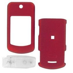 Wireless Emporium, Inc. Motorola W755 Snap-On Rubberized Protector Case w/Clip (Red)