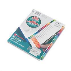 Wilson Jones/Acco Brands Inc. Multidex™ Quick Reference Index System, Multicolor Tabs Titled 1 31, Set