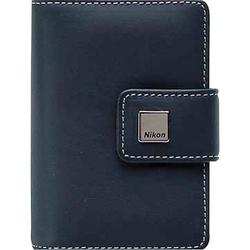 Nikon Leather Camera Case - Book Fold - Leather - Navy Blue