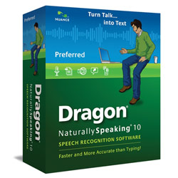 NUANCE COMMUNICATIONS Nuance Dragon NaturallySpeaking 10 Preferred - Large Box