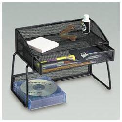 Rolodex Corporation Off Desk Mesh Organizer, Black, 12 1/8w x 5 1/2d x 8 5/8h