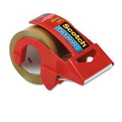 3M Packaging Tape in Sure Start Dispenser, Premium Grade, 50.8mm x 20.3m, Tan