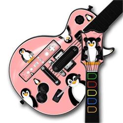 WraptorSkinz Penguins on Pink Skin by TM fits Nintendo Wii Guitar Hero III (3) Les Paul Controller (