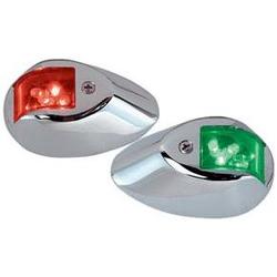 PERKO Perko Led Side Lights 12V Red / Green W/ Chrome Housing (0602DP1CHR)