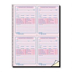 Tops Business Forms Phone Message Book, Fax/Mobile Section, 5 1/2x3 3/16 Form, 4/Page, 200 Sets/Book