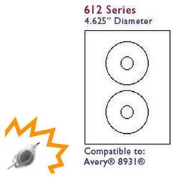 Bastens Picture Perfect Matte White Standard CD / DVD Avery 8931 compatible Label Sheet Inkjet Printable (Ac