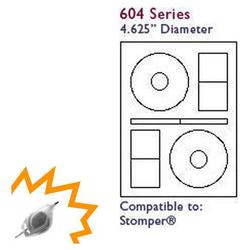 Bastens Picture Perfect Matte White Standard CD / DVD Stomper compatible Label Sheet Inkjet Printable (Ace 6
