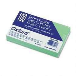Esselte Pendaflex Corp. Plain Index Cards, 3 x 5, Green, 100 Cards/Pack