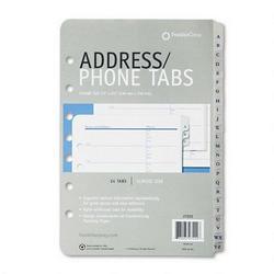 Franklin Covey Company Planner/Address/Phone Tabs, A to Z, Seven Ring Classic Style, 5 1/2 x 8 1/2