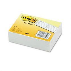 3M Post it® 4 x 1 1/2 Fax Notes, 50 Sheets/Pad, 12 Pads/Pack