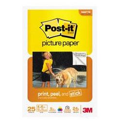 3M Post it® 4 x 6 Picture Paper, Matte Finish, 65 Sheets/Pack