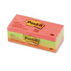 3M Post it® Neon Color Note Pads, 1 1/2 x 2 Size, 12 Pads/Pack