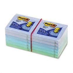 3M Post it® Pop Up 3 x 3 Note Pad Refills, Aquatic Colors, 12/Pack