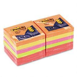 3M Post it® Pop Up 3 x 3 Note Pad Refills, Neon Colors, 12/Pack