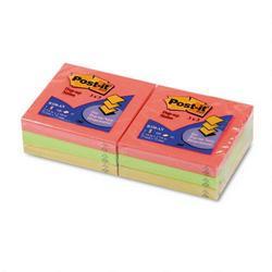 3M Post it® Pop Up 3 x 3 Note Pad Refills, Neon Colors, 6/Pack