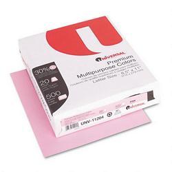 Universal Office Products Premium Colored Copier/Laser Printer Paper, 8 1/2 x 11, Pink, 500 Sheets/Ream