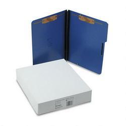 S And J Paper/Gussco Manufacturing Pressboard Folios with 2 Fasteners & Elastic Closure, Letter, Pacific Blue, 15/Box