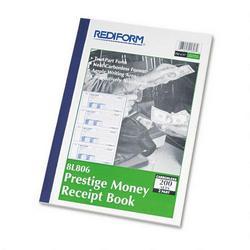 Rediform Office Products Prestige™ Money Receipt Books, Duplicate Carbonless, Softcover, 200 Sets/Black