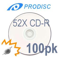 Bastens Prodisc 52X 80min CD-R white inkjet printable to hub in shrink wrap