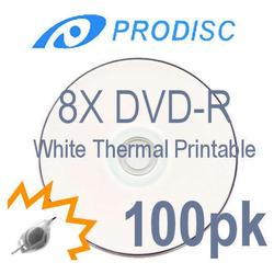Bastens Prodisc 8X DVD-R white thermal hub printable in 50pc/shrink wrap