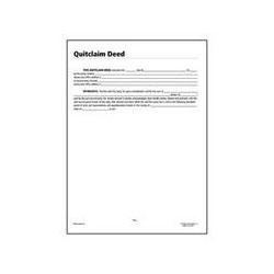 Socrates Media Quitclaim Deed Real Estate Forms, 11 x 8 1/2, 4 Forms per Pack