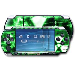 WraptorSkinz Radioactive Green Skin and Screen Protector Kit fits Sony PSP Slim
