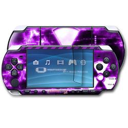 WraptorSkinz Radioactive Purple Skin and Screen Protector Kit fits Sony PSP Slim
