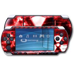 WraptorSkinz Radioactive Red Skin and Screen Protector Kit fits Sony PSP Slim