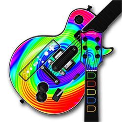 WraptorSkinz Rainbow Swirl Skin by TM fits Nintendo Wii Guitar Hero III (3) Les Paul Controller (GUI