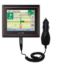 Gomadic Rapid Car / Auto Charger for the Mio Technology Moov 200 - Brand w/ TipExchange Technology