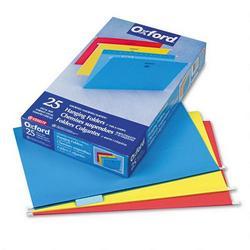 Esselte Pendaflex Corp. Recycled Colored Hanging File Folders, Legal, 1/5 Cut, Assorted Colors, 25/Box