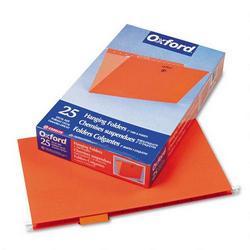 Esselte Pendaflex Corp. Recycled Colored Hanging File Folders, Legal, 1/5 Cut Tabs, Orange, 25/Box