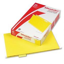 Esselte Pendaflex Corp. Recycled Colored Hanging File Folders, Legal, 1/5 Cut Tabs, Yellow, 25/Box