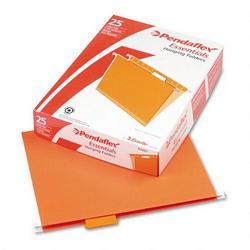 Esselte Pendaflex Corp. Recycled Colored Hanging File Folders, Letter, 1/5 Cut Tabs, Orange, 25/Box