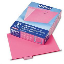 Esselte Pendaflex Corp. Recycled Colored Hanging File Folders, Letter, 1/5 Cut Tabs, Pink, 25/Box
