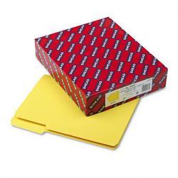 Smead Manufacturing Co. Recycled Interior File Folders, 3/4 Capacity, Letter, 1/3 Cut, Yellow, 100/Bx