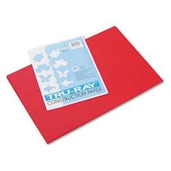 Riverside Paper Recycled Tru-Ray Construction Paper, 12 x 18 , Festive Red