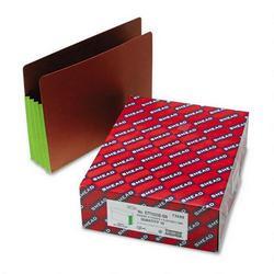 Smead Manufacturing Co. Redrope End Tab File Pockets, Green Tyvek Gussets, 3 1/2 Expansion, 10/Box