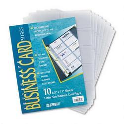Samsill Corporation Refill for Classic™ Business Card Binder, 10 Sheets, 200 Card Capacity Set