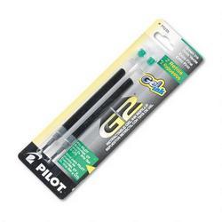 Pilot Corp. Of America Refills for G2 Gel, Dr. Grip Gel, ExecuGel Roller, Extra Fine, Green Ink, 2/Pack